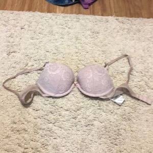 Pink lace bra